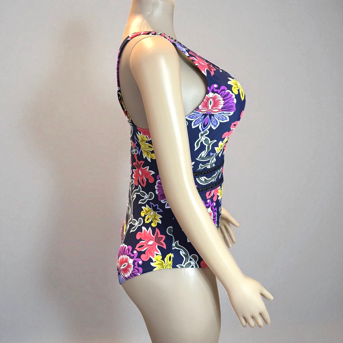 Floral Print One Piece Swimsuit