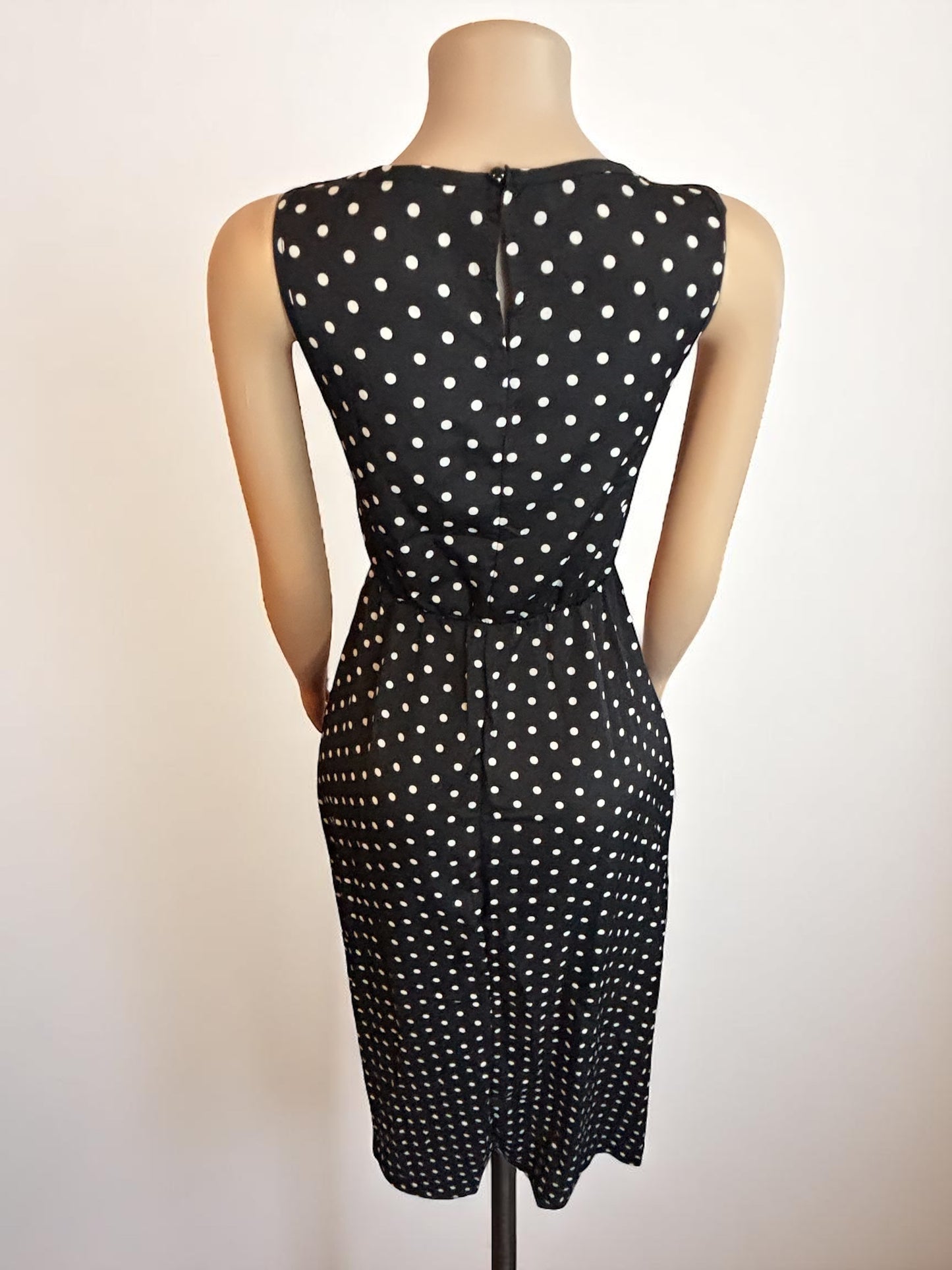 Polka Dot Print Black Maxi Dress