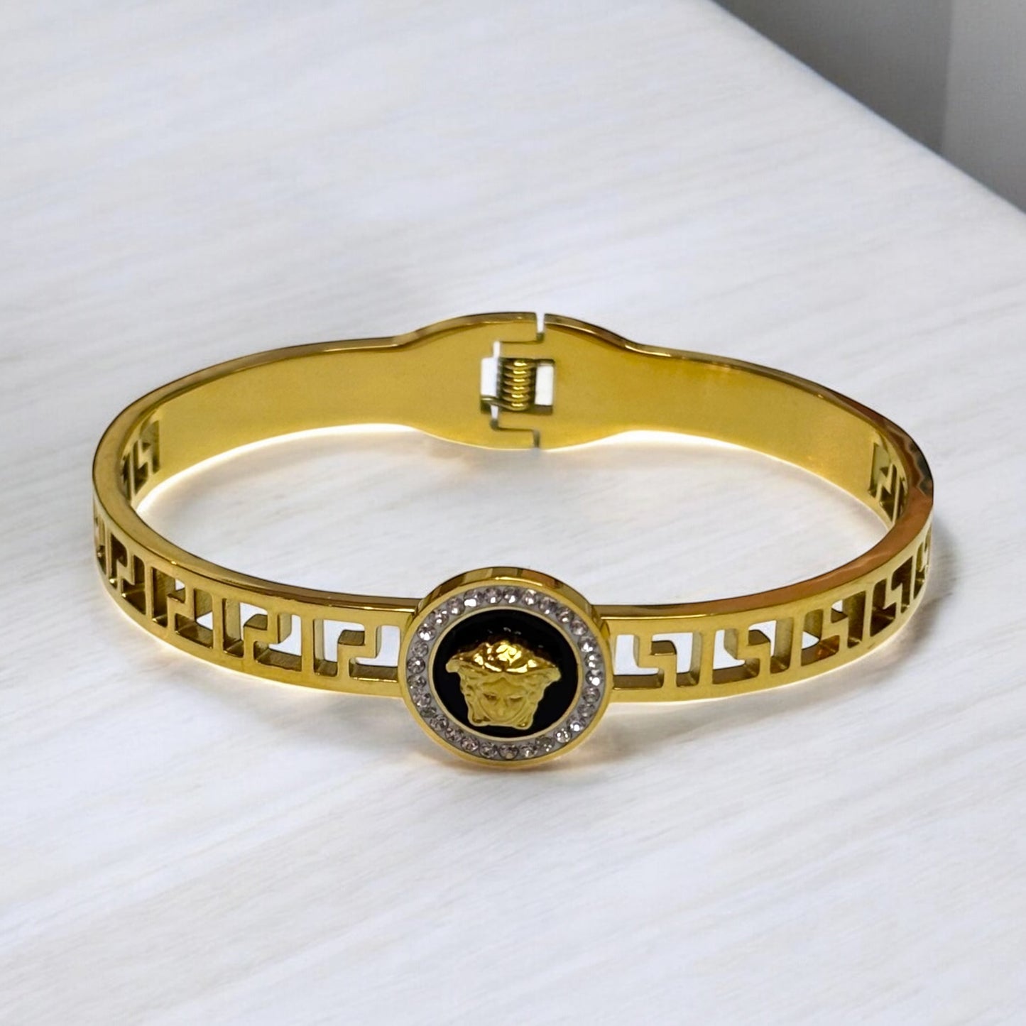 Gold Titanium Steel Bangle
