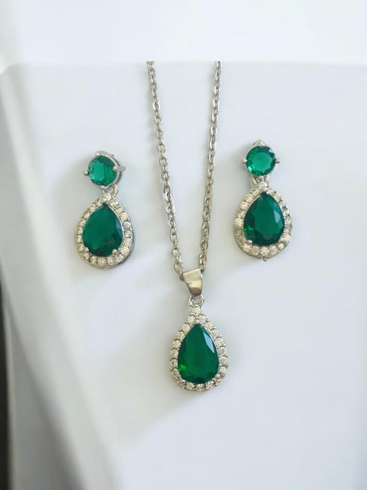 Conjunto elegante esmeralda