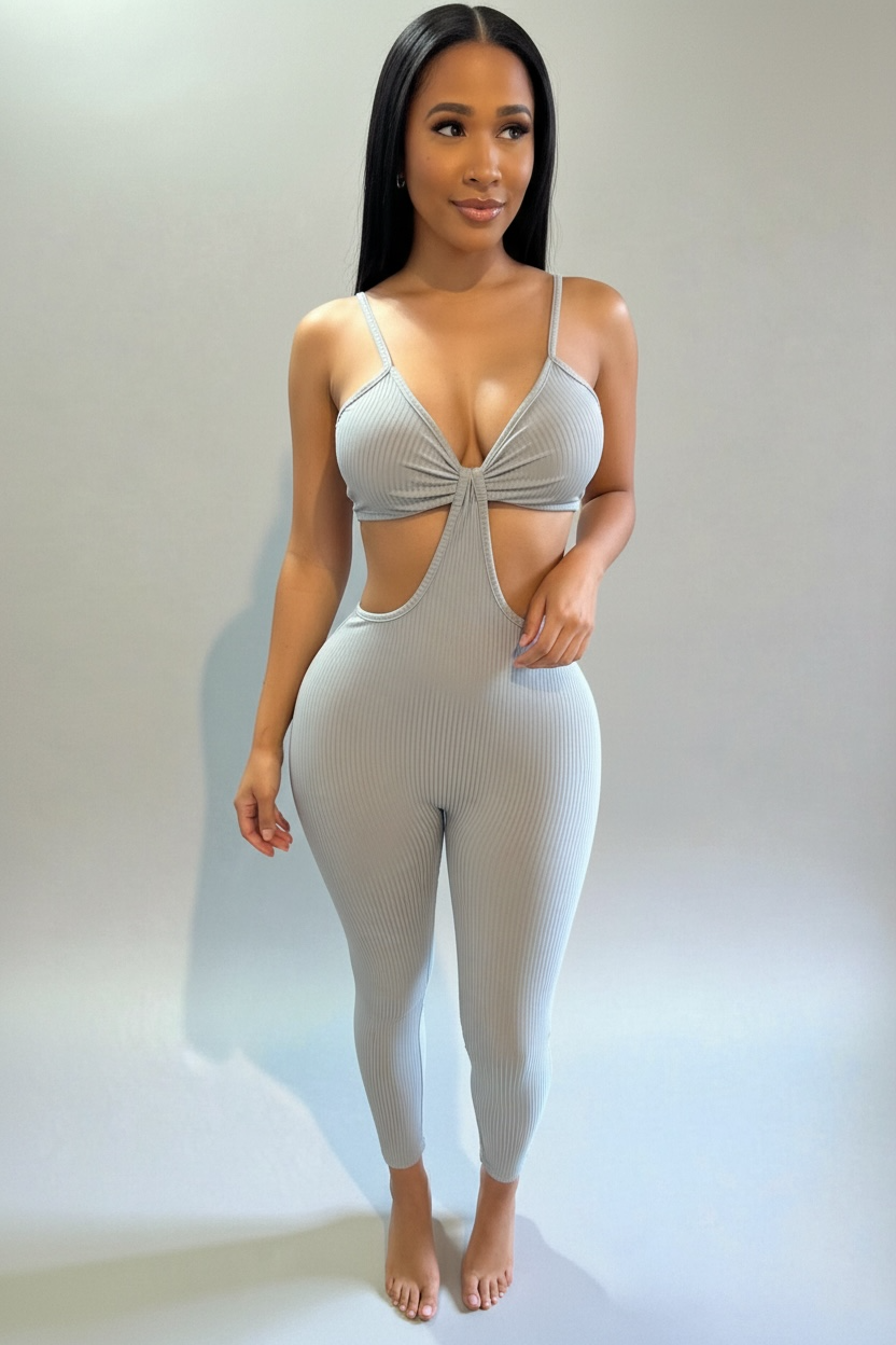 Mono azul claro sin mangas pequeño para mujer