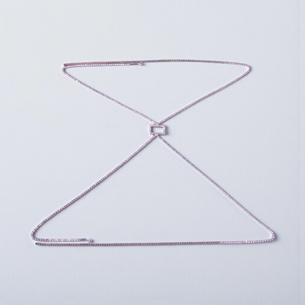 Elegant Crossover Crystal Back Body Chain
