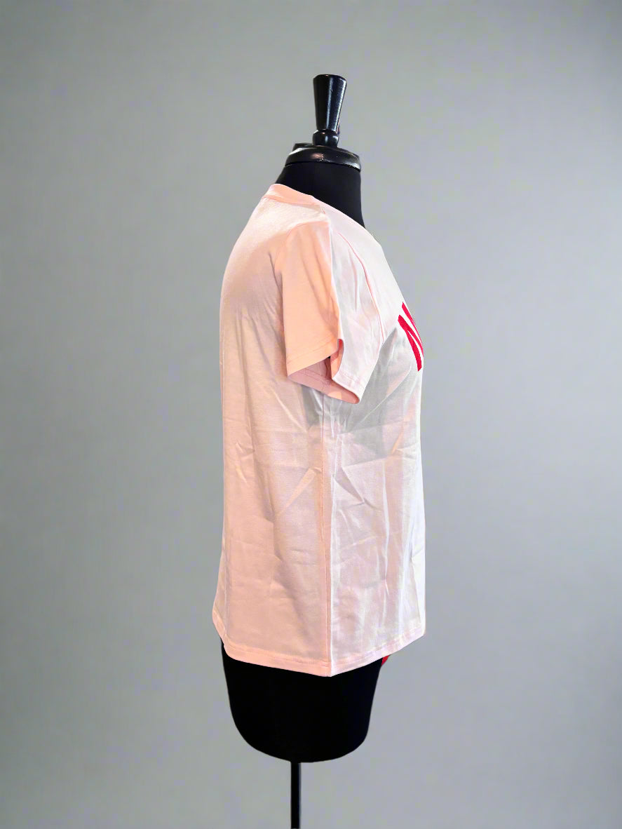 Women Mother Soft Pink Letter Print Tee