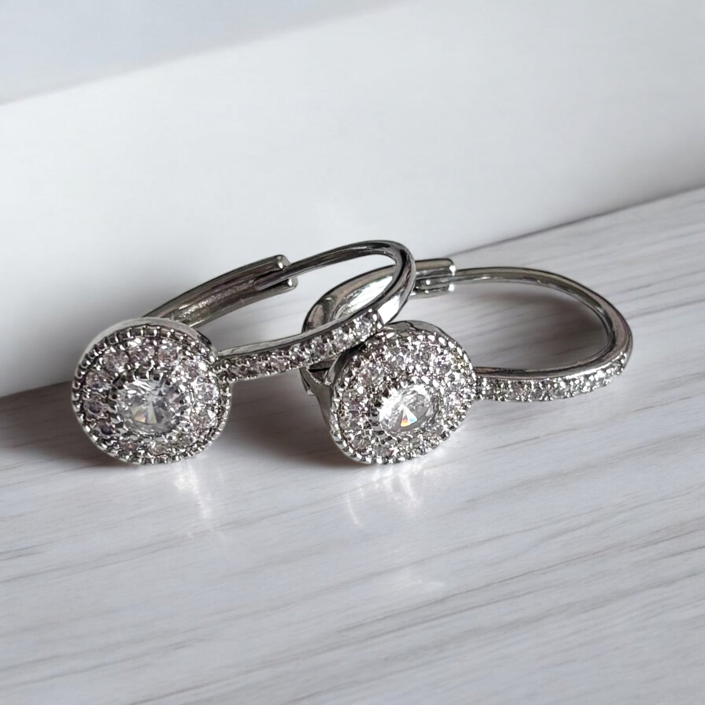 Pendientes colgantes de aro de lujo