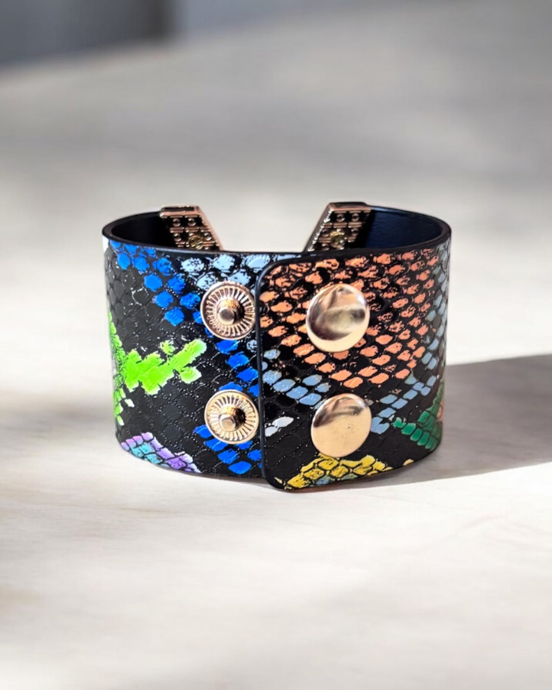 V Shape Wide Charm Cuff Wrap Bracelet