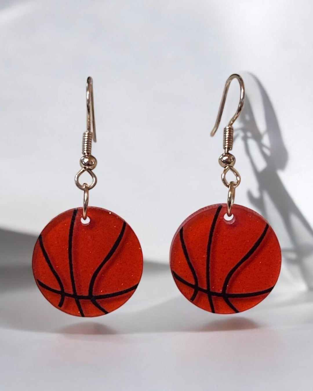 Small Basketball Arylic Drop Earrings
