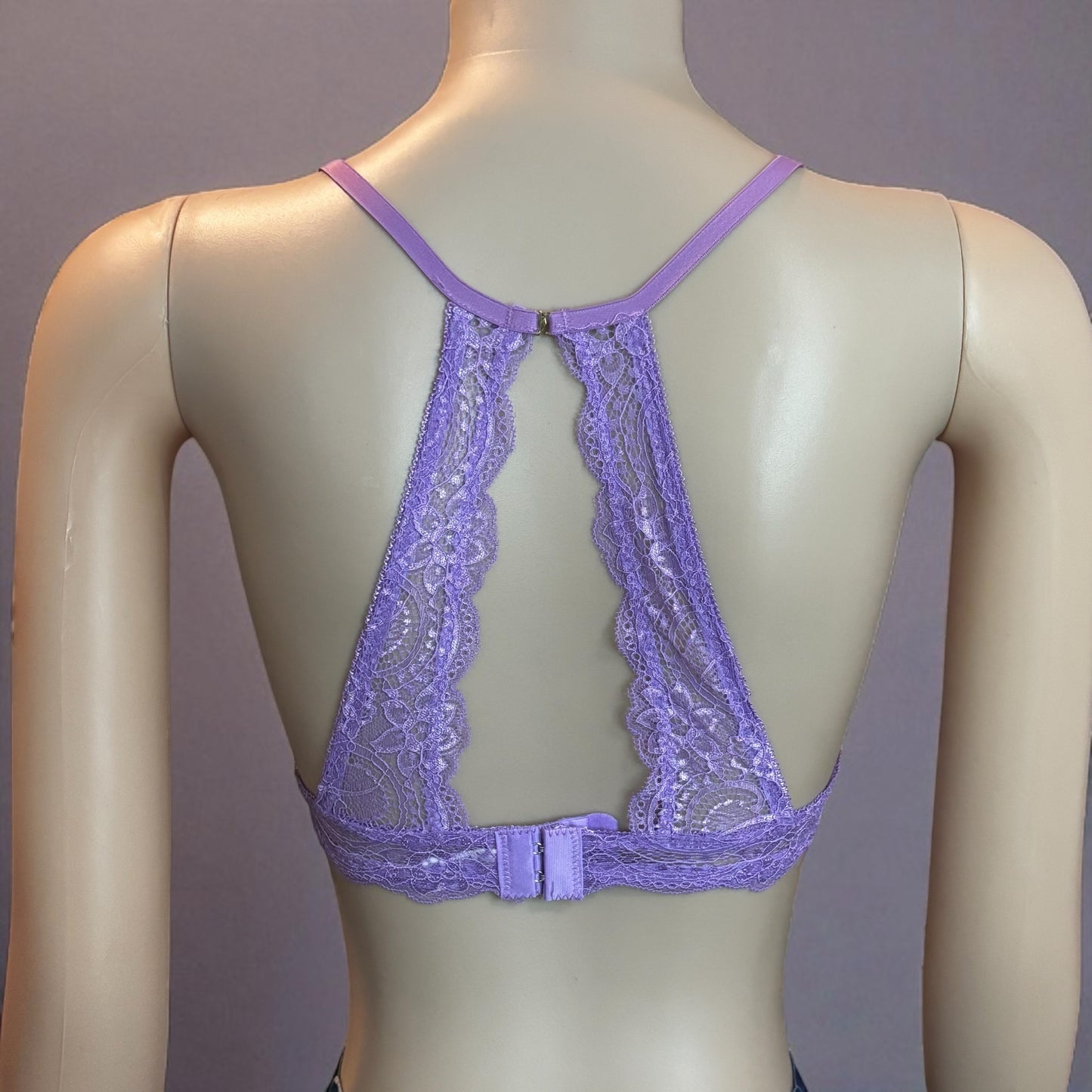 Floral Wire Free Purple Bralette