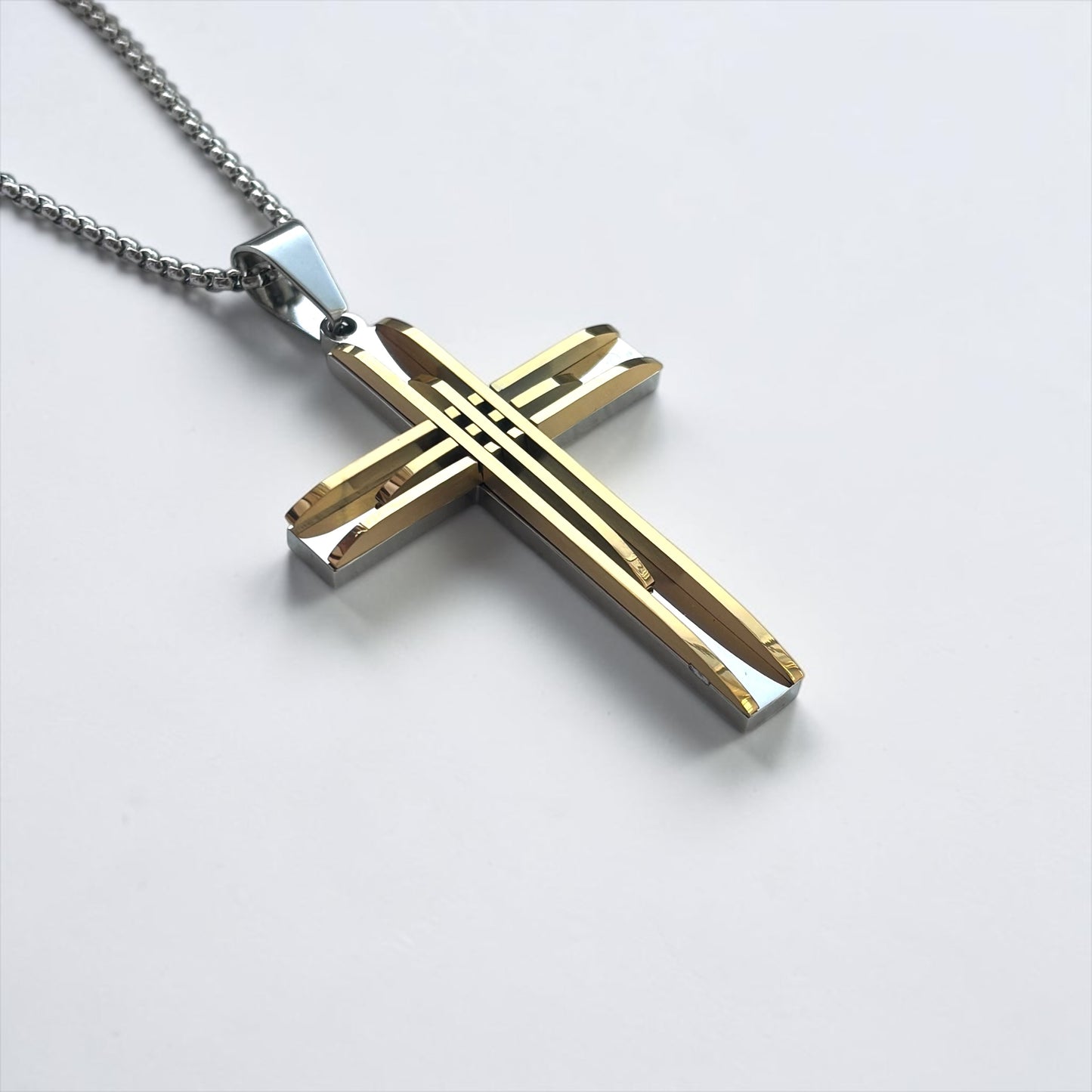 Men Stainless Steel Cross Pendant