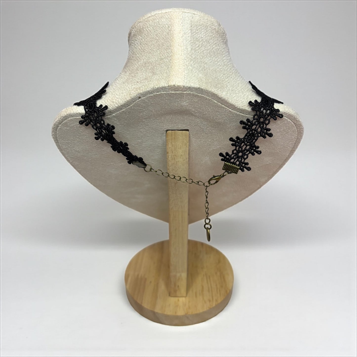 Halloween Bat Choker Necklace with Red Gem Accents