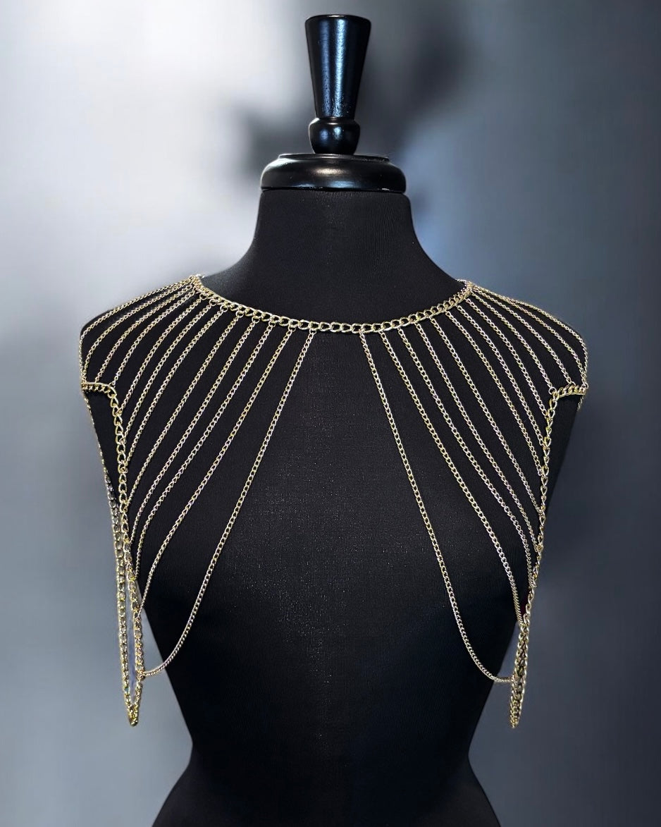 Multi Layer Gold Metal Body Elegant Chain