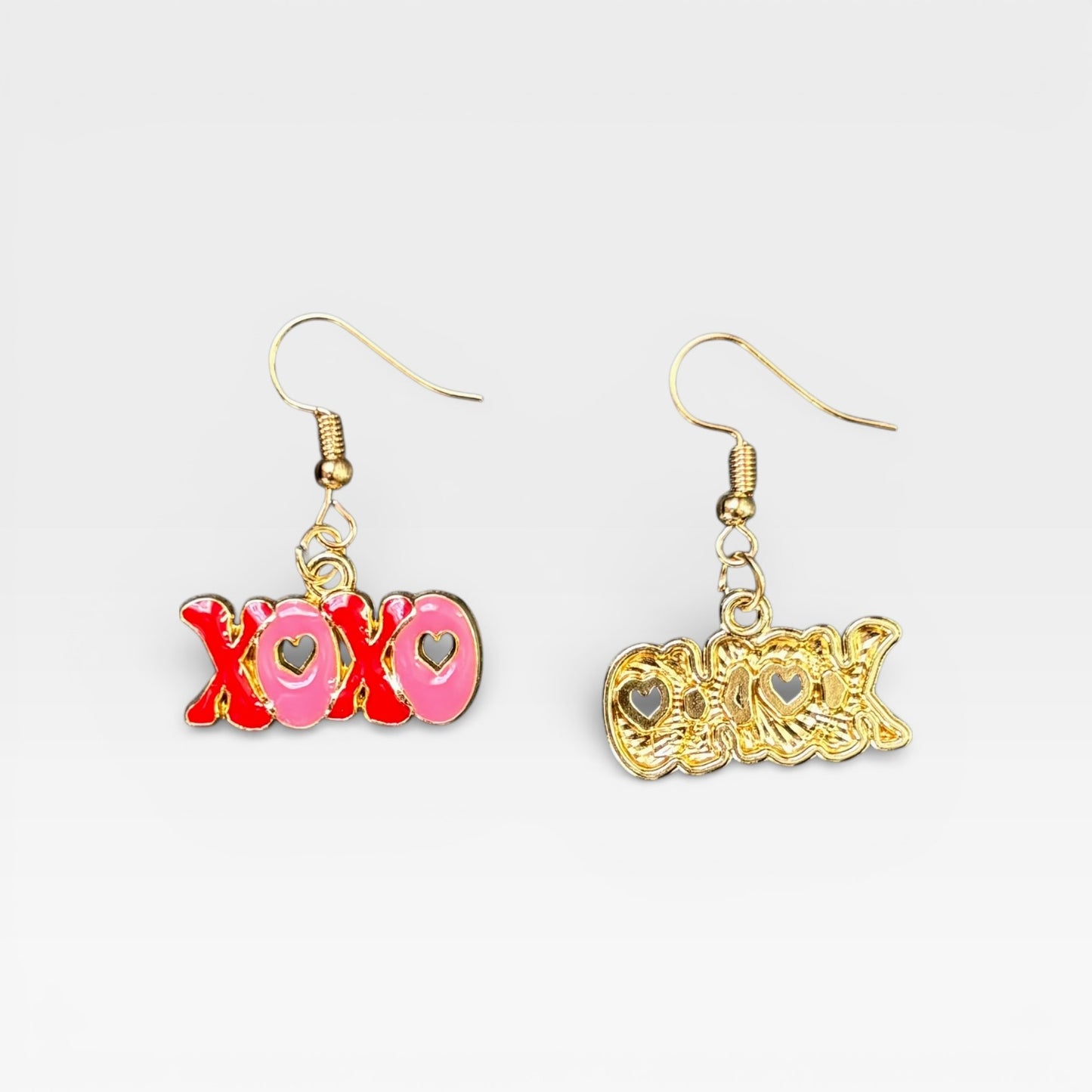 XOXO Pink Red Drop Earring