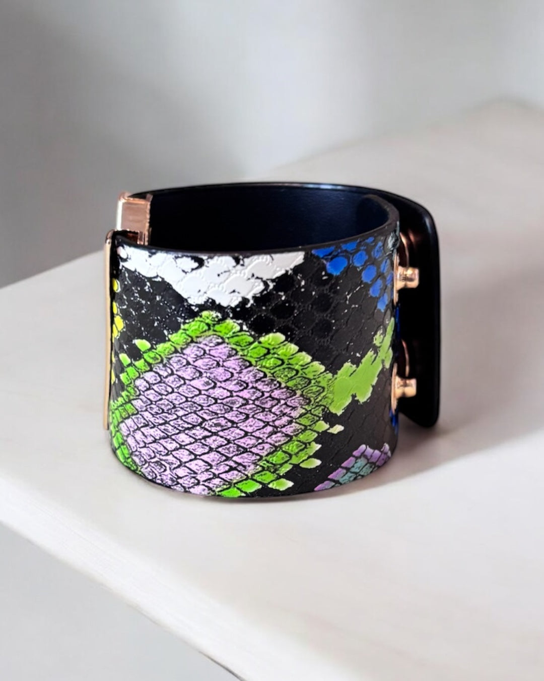 V Shape Wide Charm Cuff Wrap Bracelet