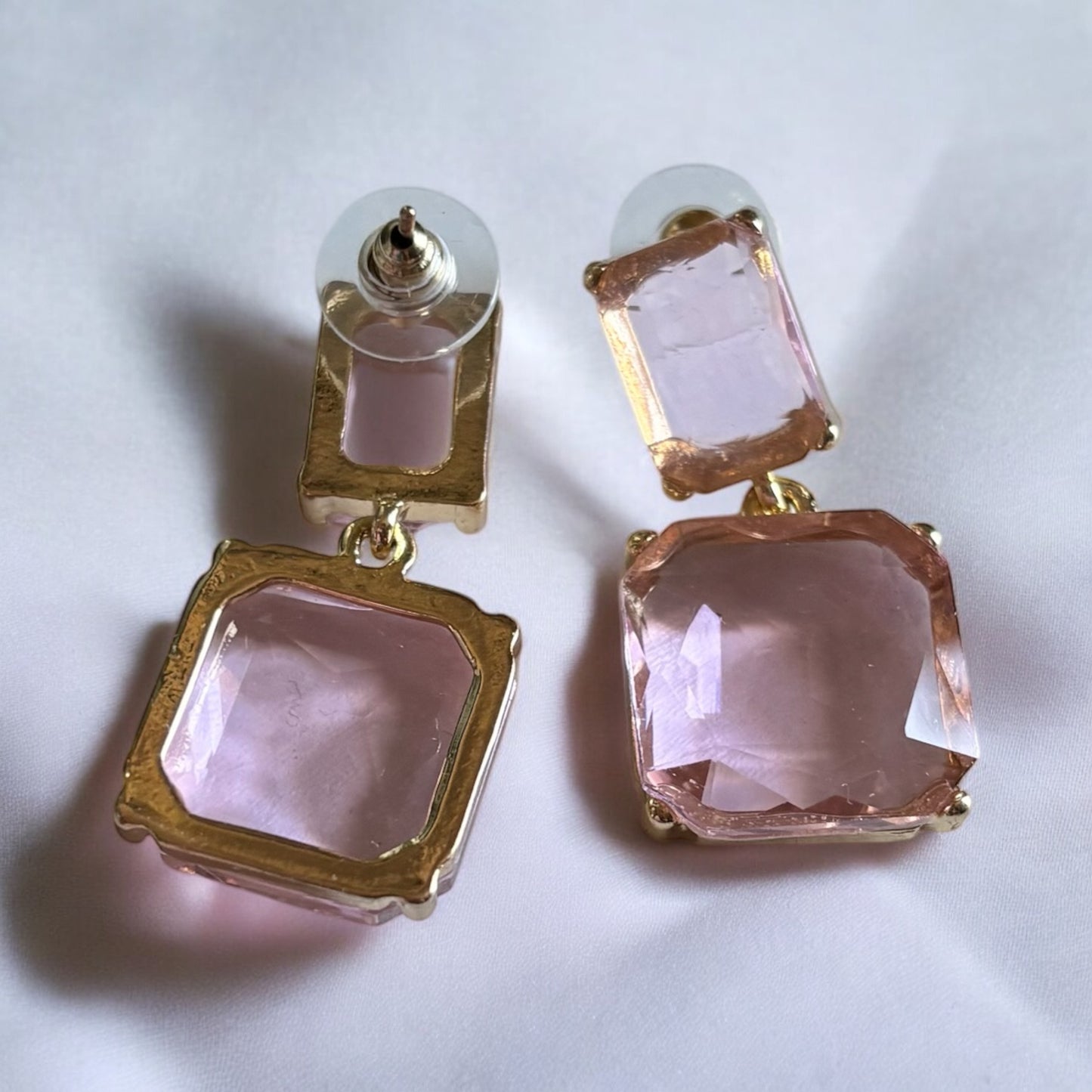 Light Pink Gem Dangle Earring
