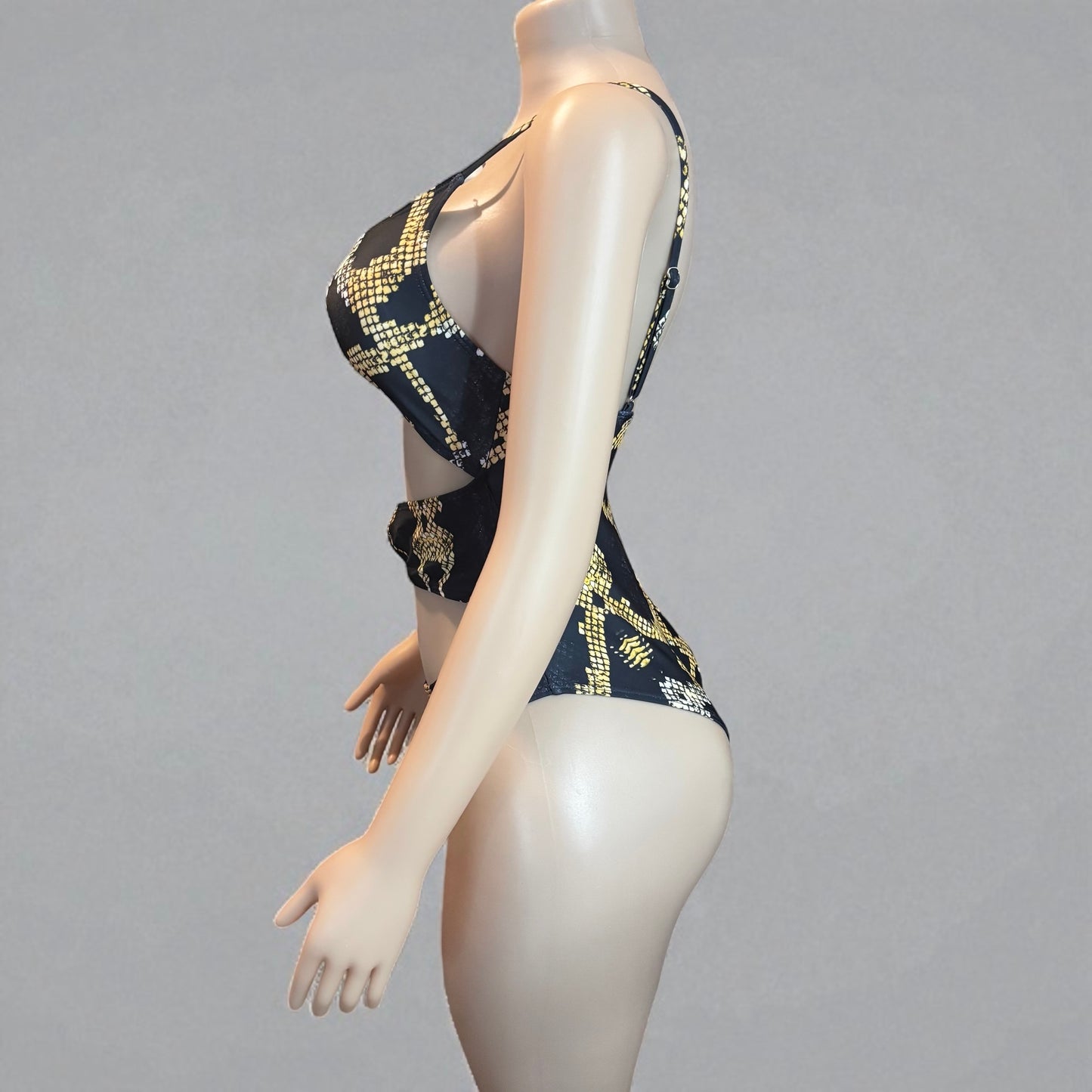 3 Rings Women One Piece Unique Swimsuit