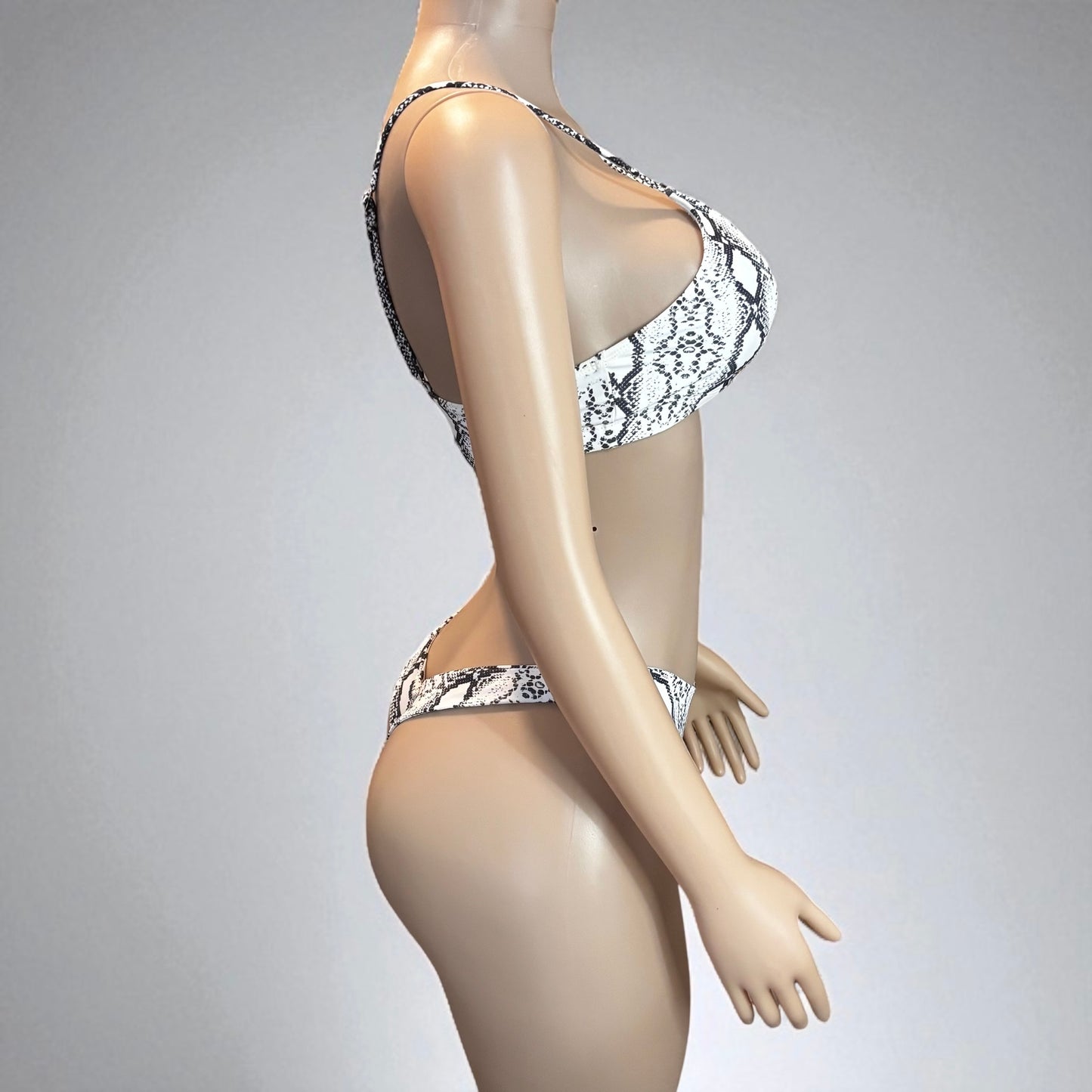 Snakeskin Women 2 Piece Bikini Wire Free Set