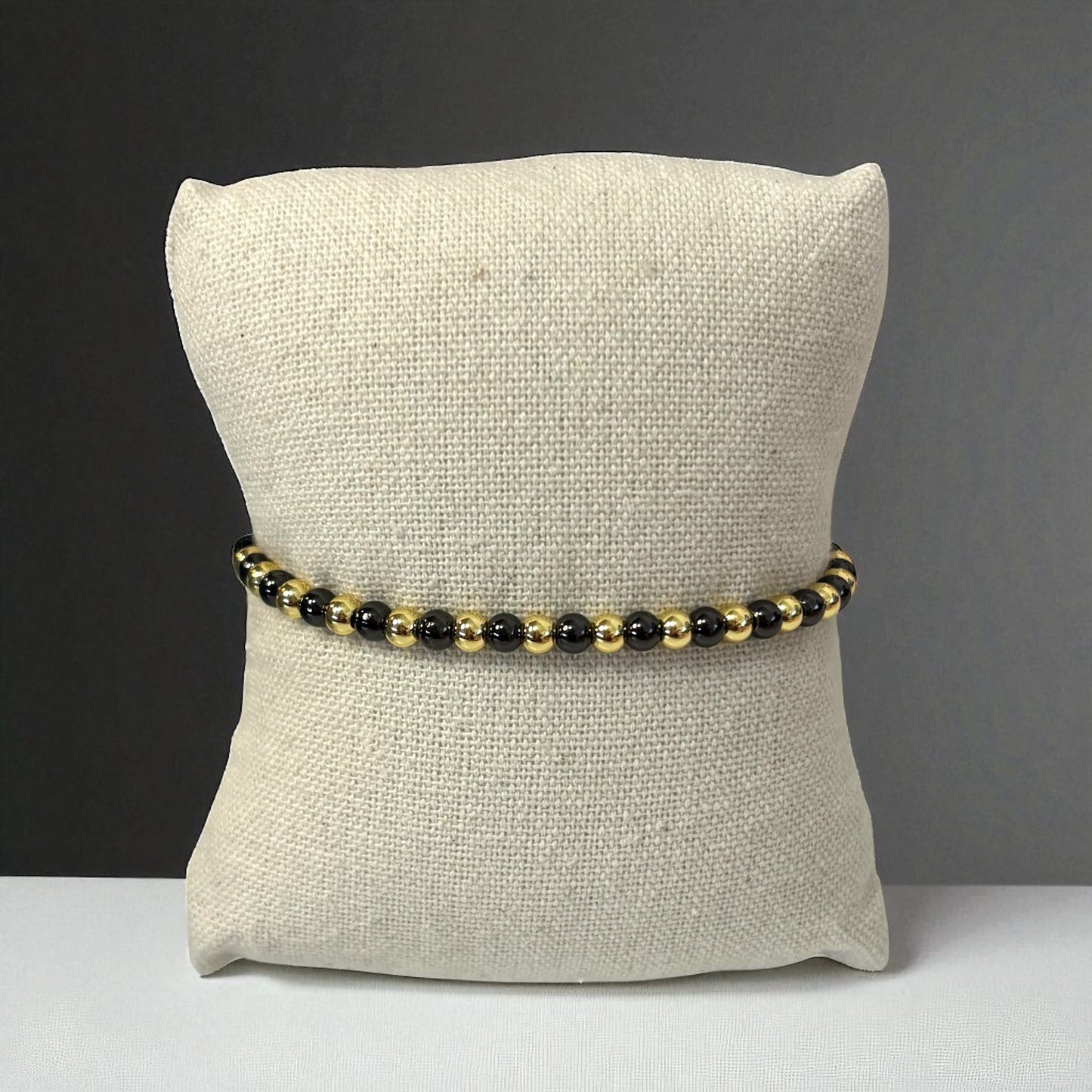 Pulsera clásica unisex ajustable de cuentas de cobre de 4 mm