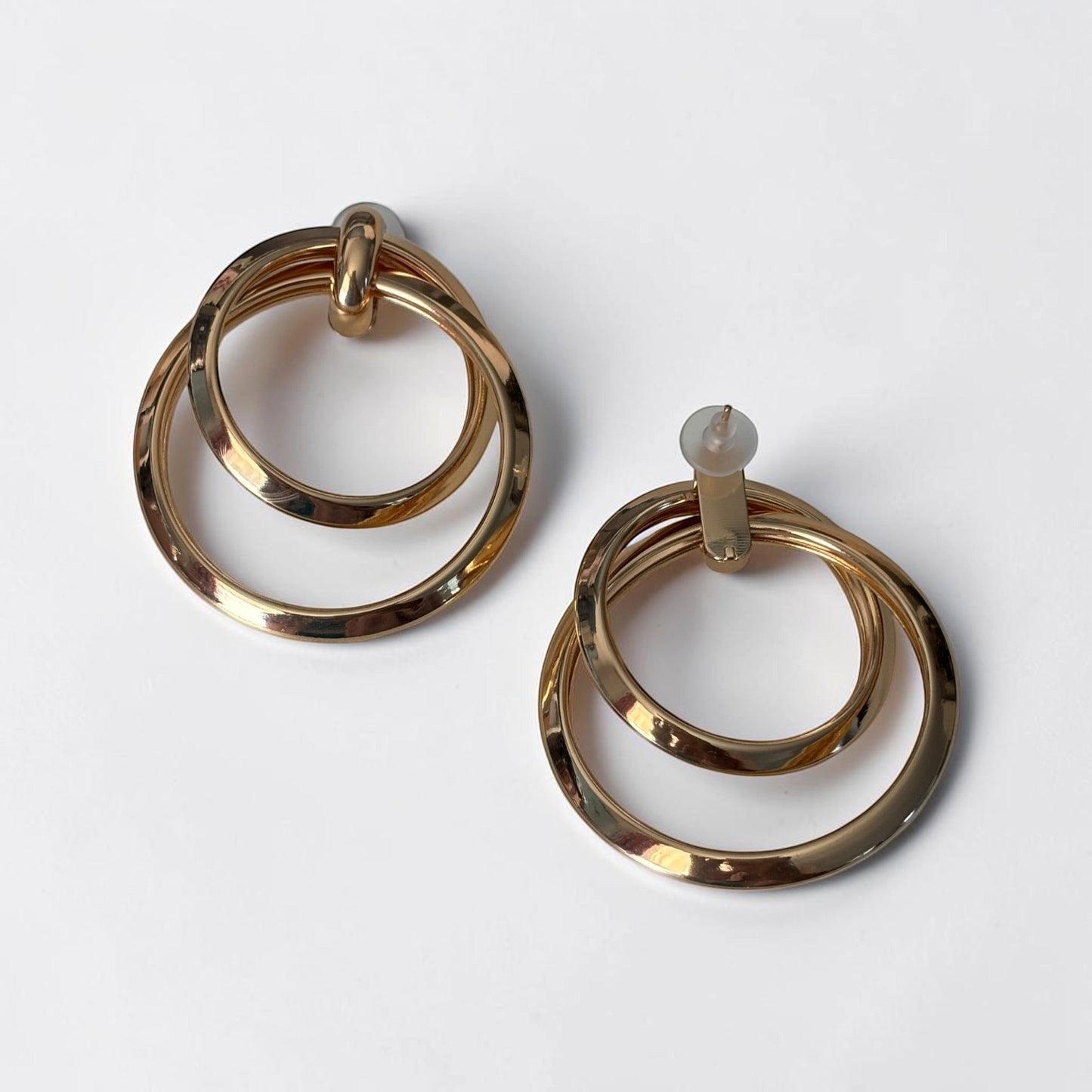 Double Big Gold Earring