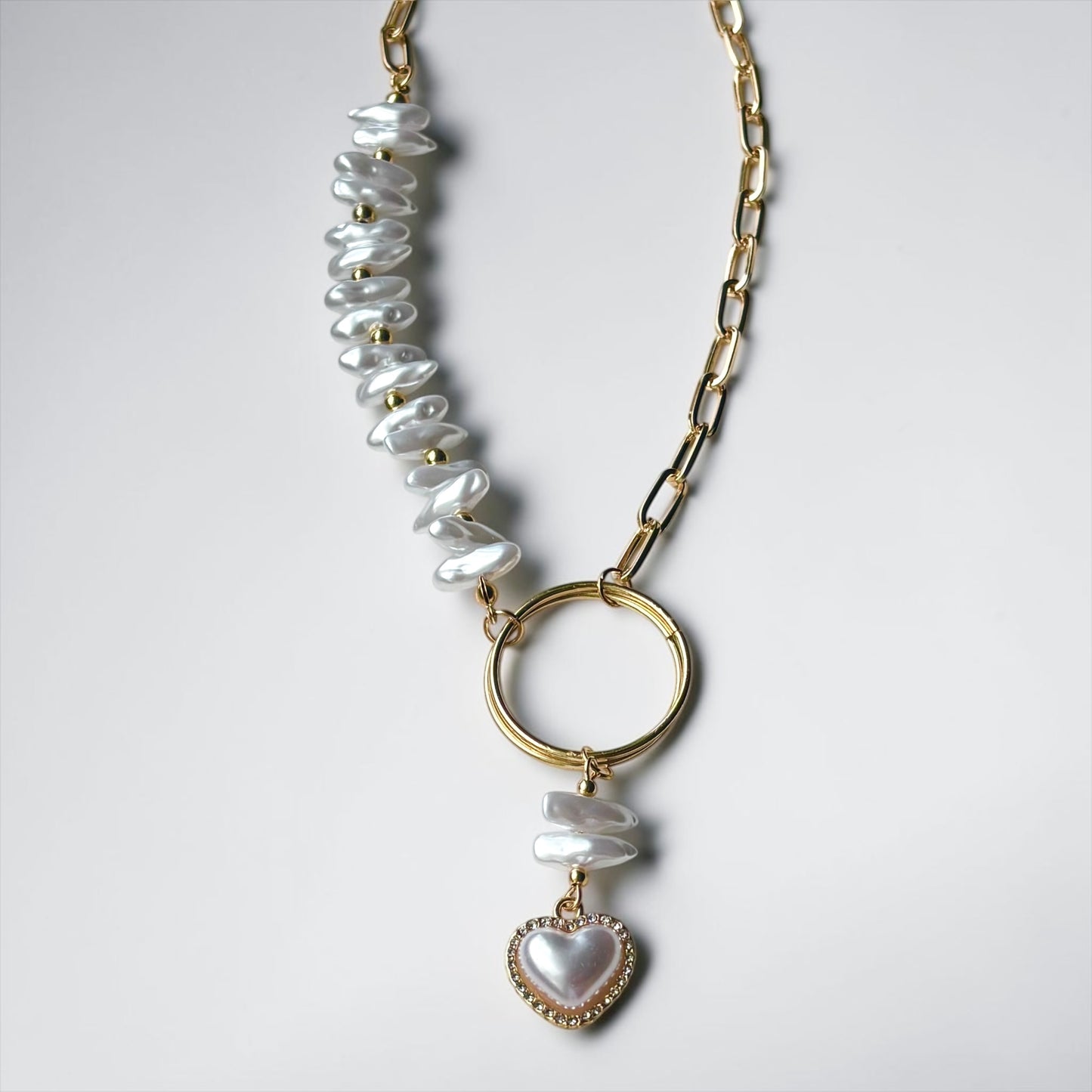 Gold Heart Shape Choker Necklace