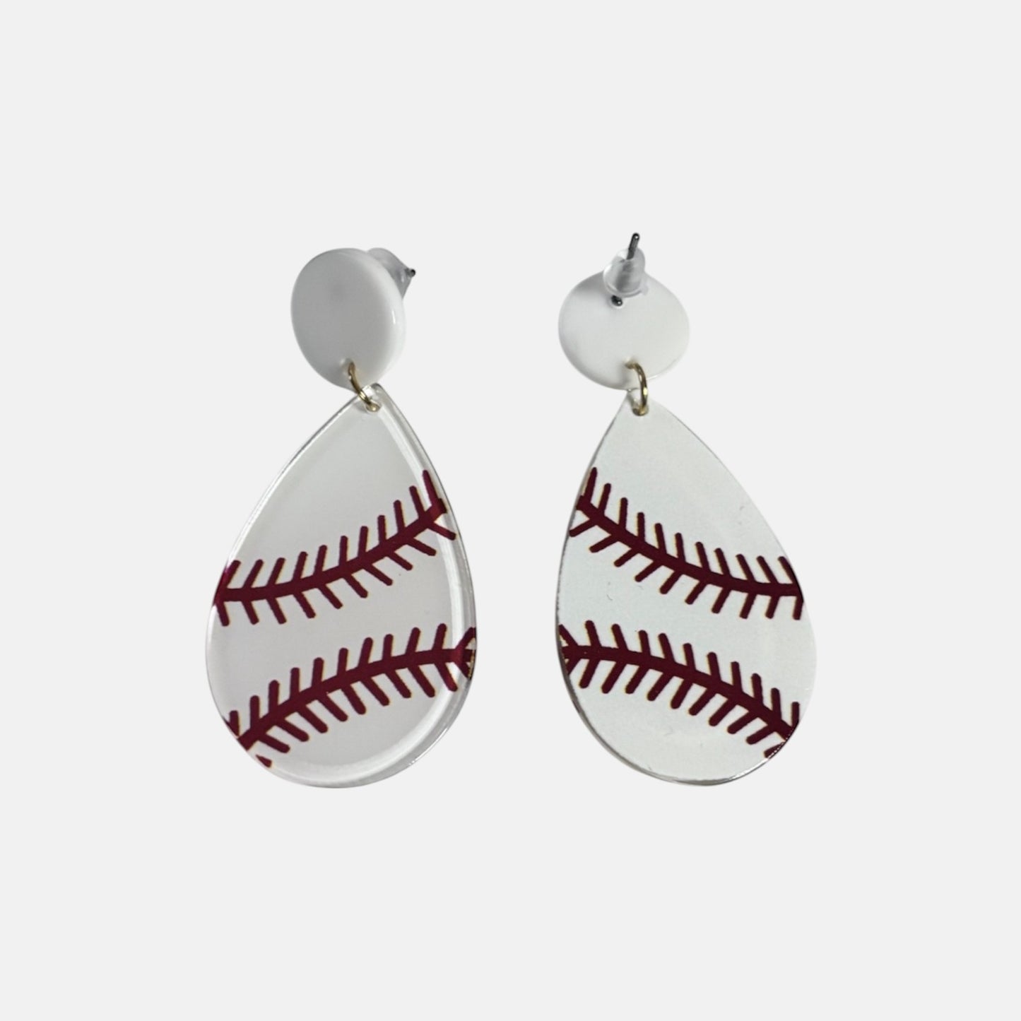 Acrylic Baseball Drop Earring