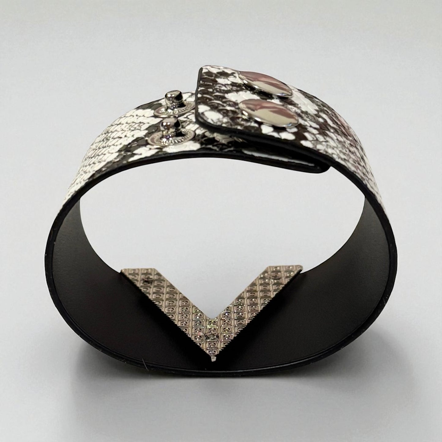 V Shape Wide Charm Cuff Wrap Bracelet