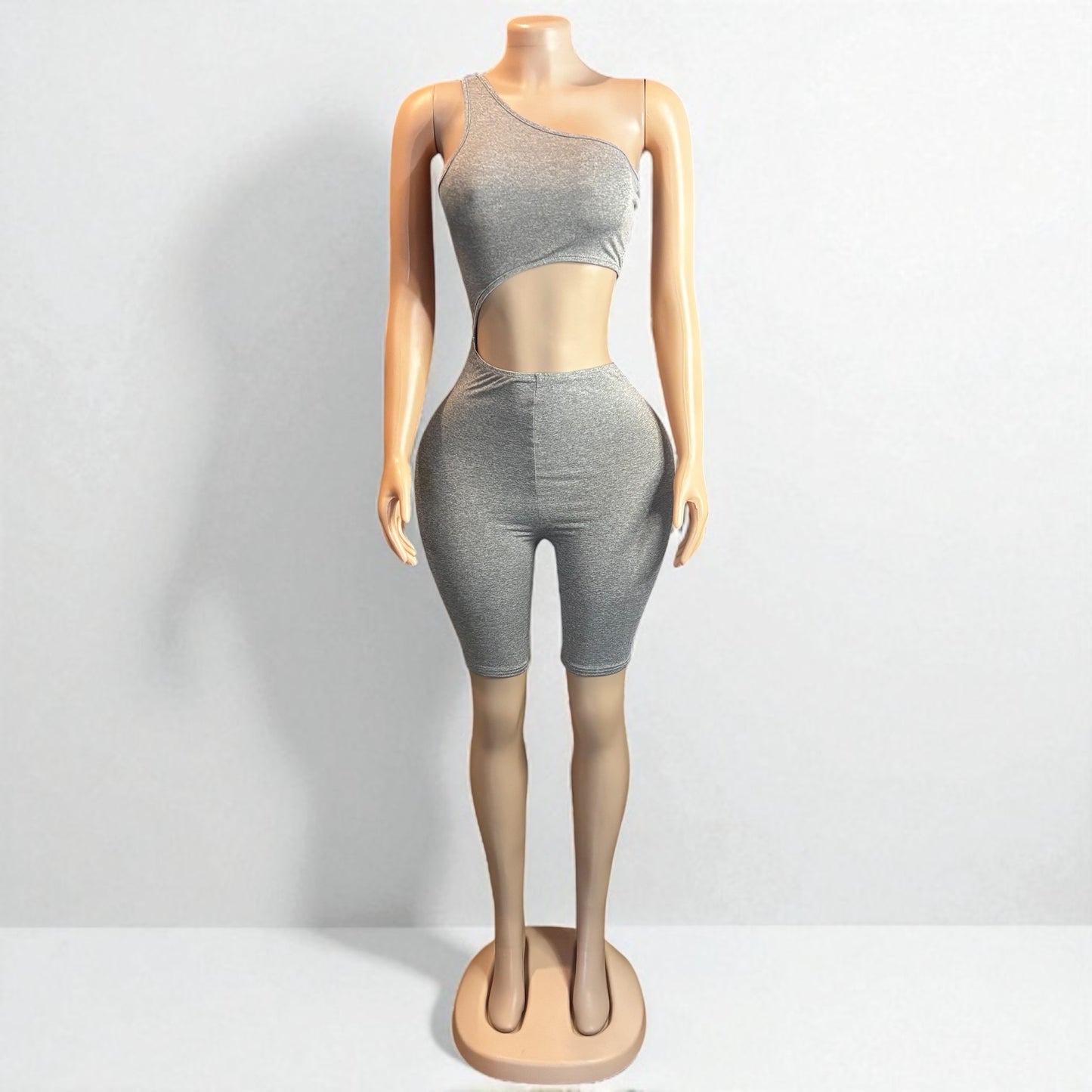 Women Waist Cut Out Short Romper
