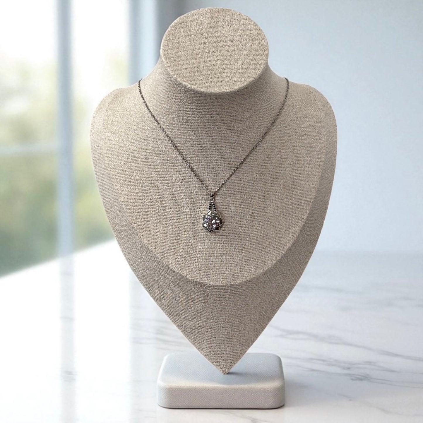 Flower Silver Elegant Women Silver Sterling Necklace
