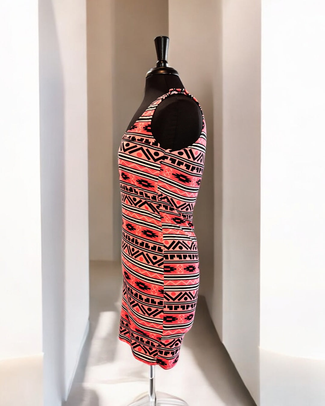Sleeveless Women Aztec Pattern Short Dress