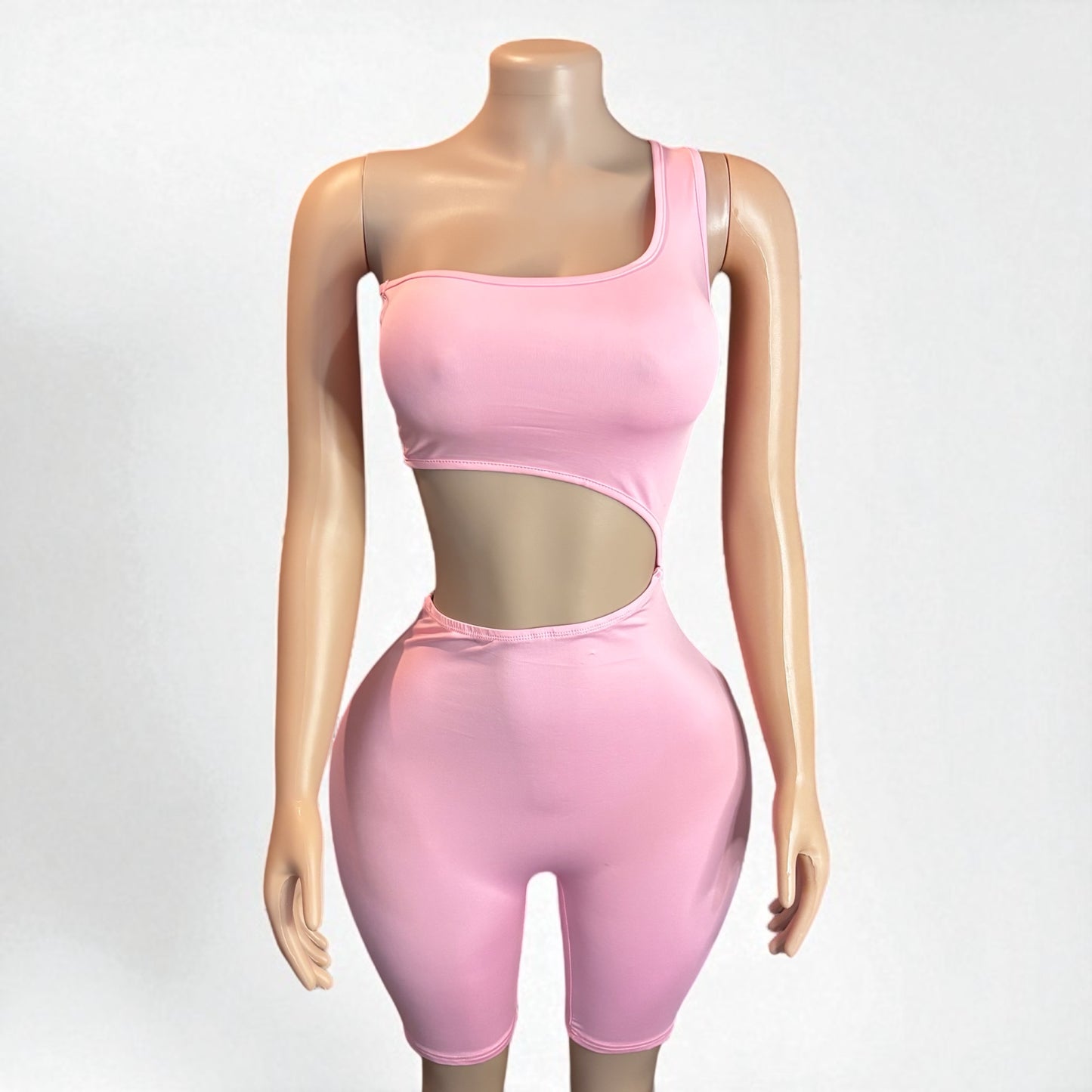 Women Waist Cut Out Short Romper