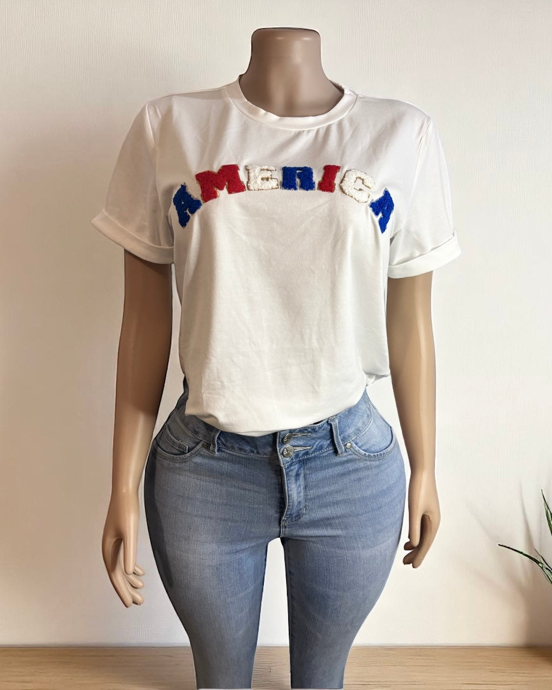 White America Graphic Crewneck T Shirt