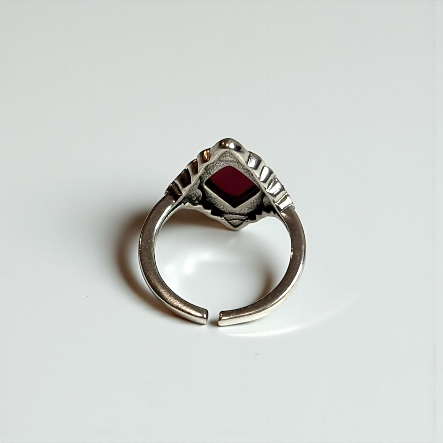 Ruby Diamond Adjustable 925 Ring