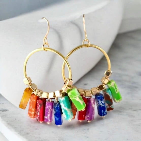 Colorful Vintage Dangle Earring