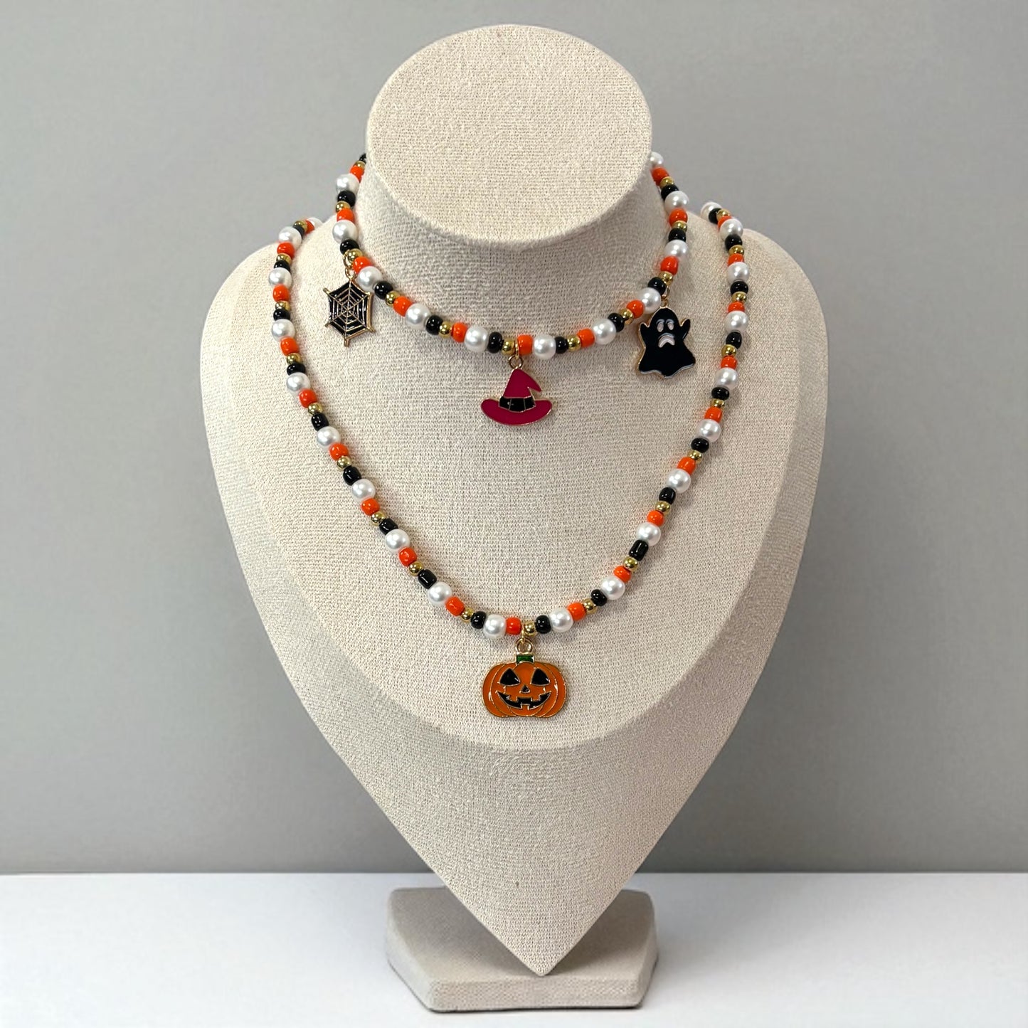 Spooky Chic Halloween Necklace Bracelet Set