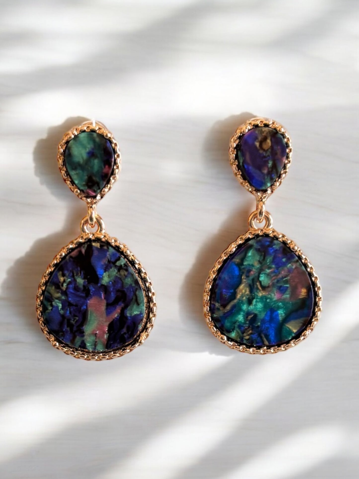 Water Droplets Gem Earrings