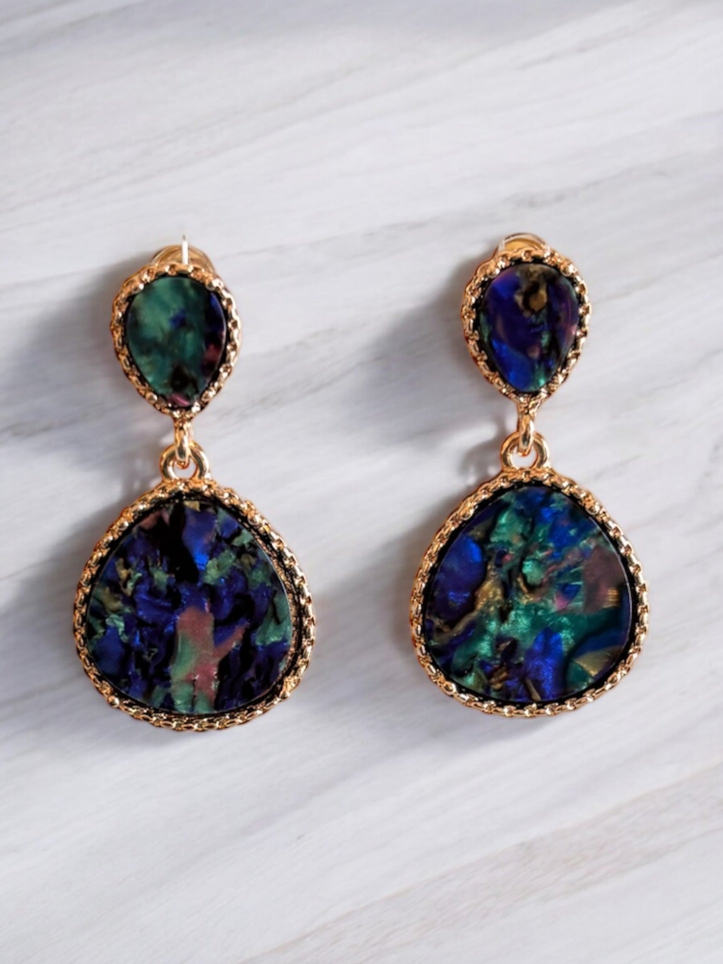Water Droplets Gem Earrings