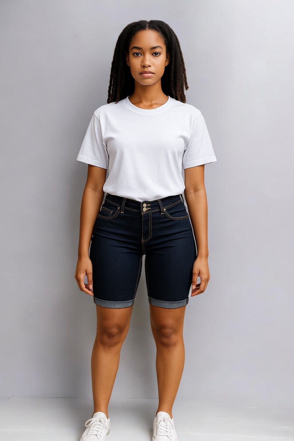 Dark Denim Women Bermuda Shorts