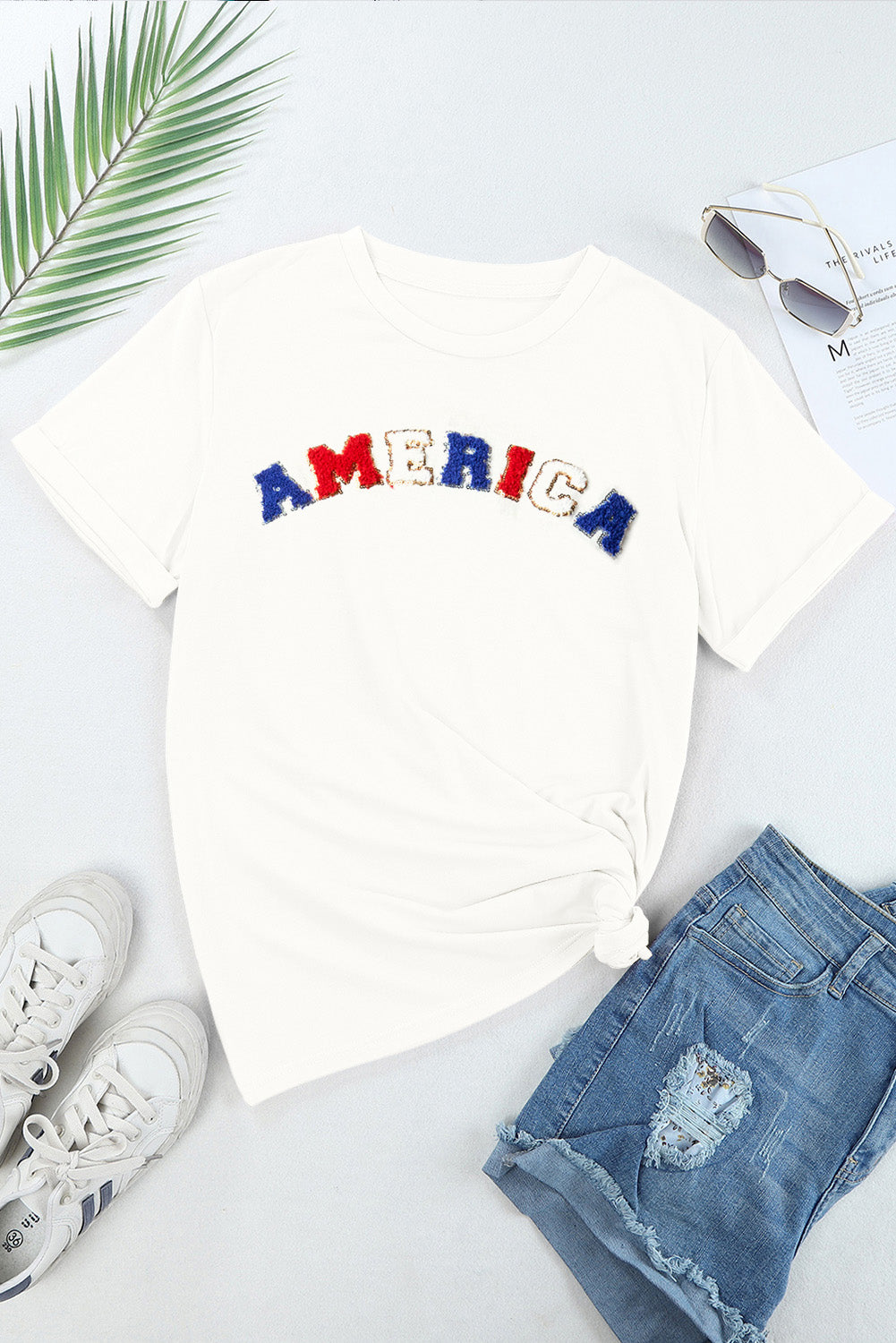 White America Graphic Crewneck T Shirt