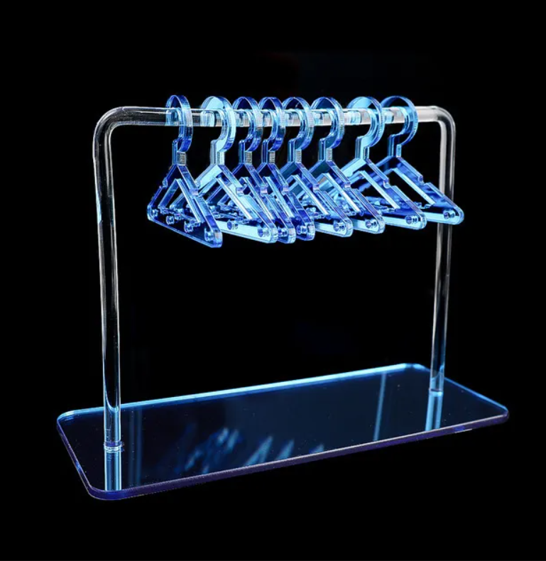 8 Pcs Blue Hanger Shaped Earrings Display