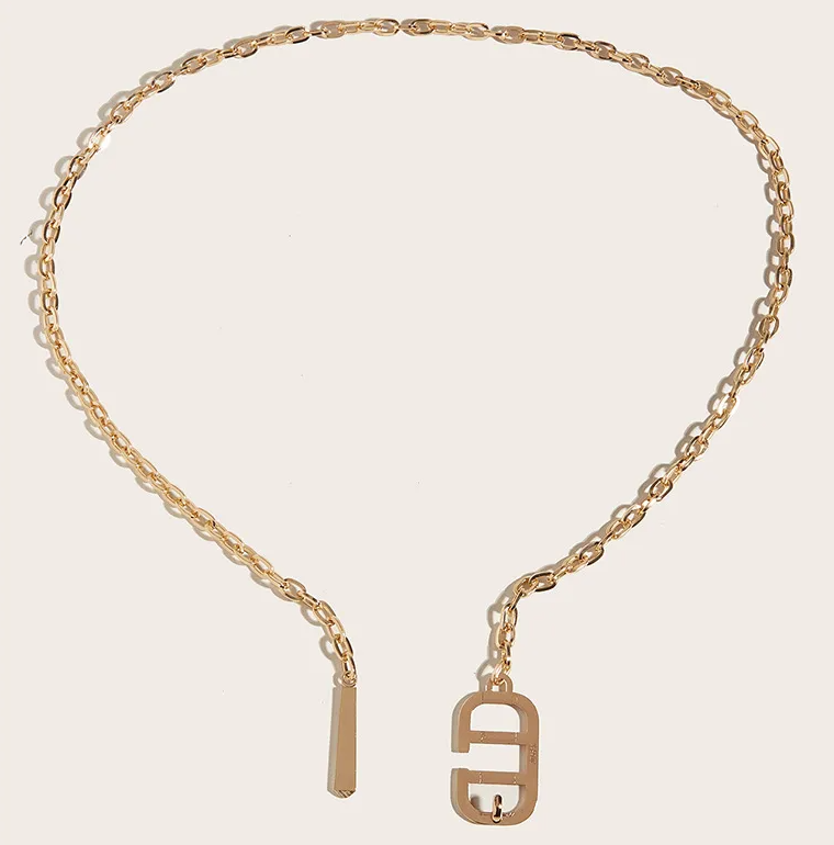 Chic Geometric Metal Waist Chain