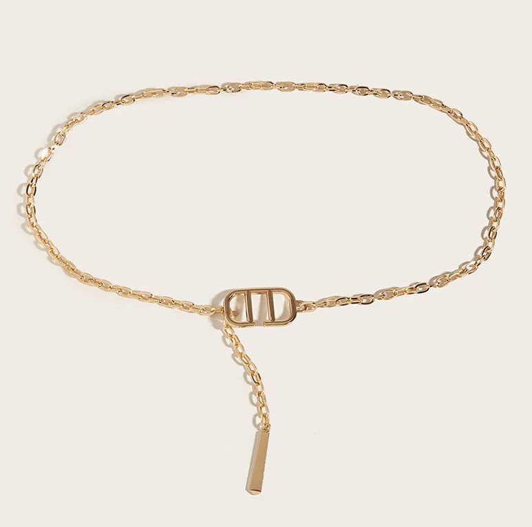 Chic Geometric Metal Waist Chain