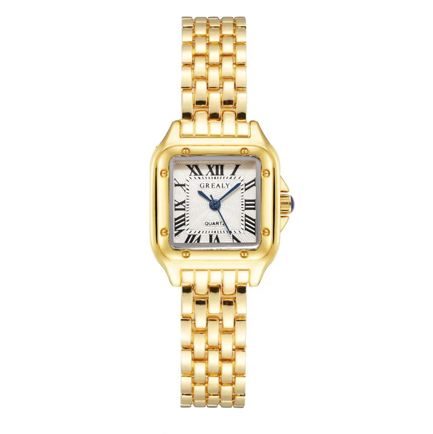 Golden Luxe Square Stainless Steel Watch