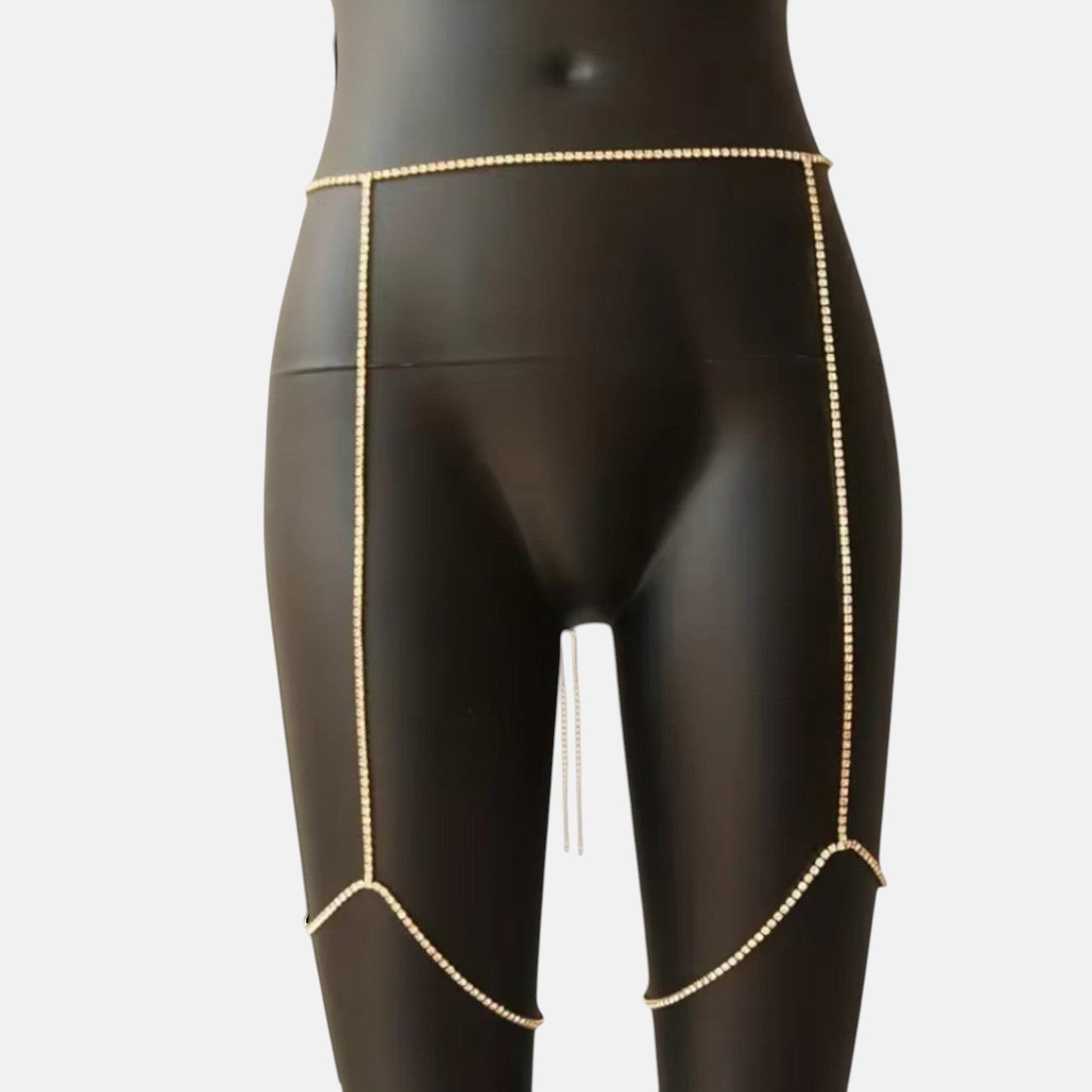 Crystal Gold Thigh Leg Body Chain
