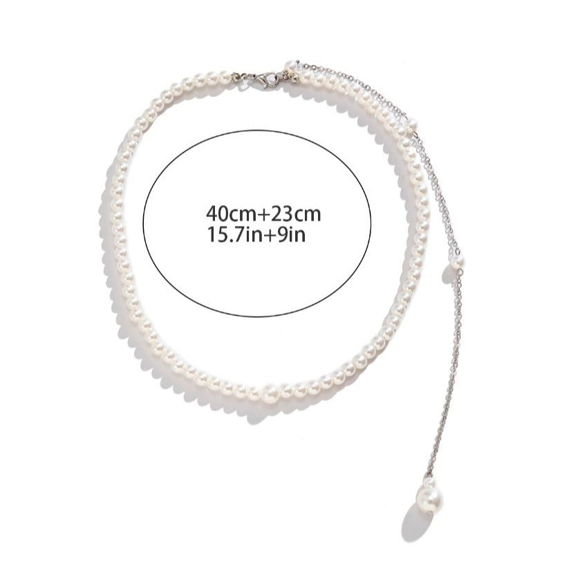 Back Chain Long Tassel Elegant Pearls