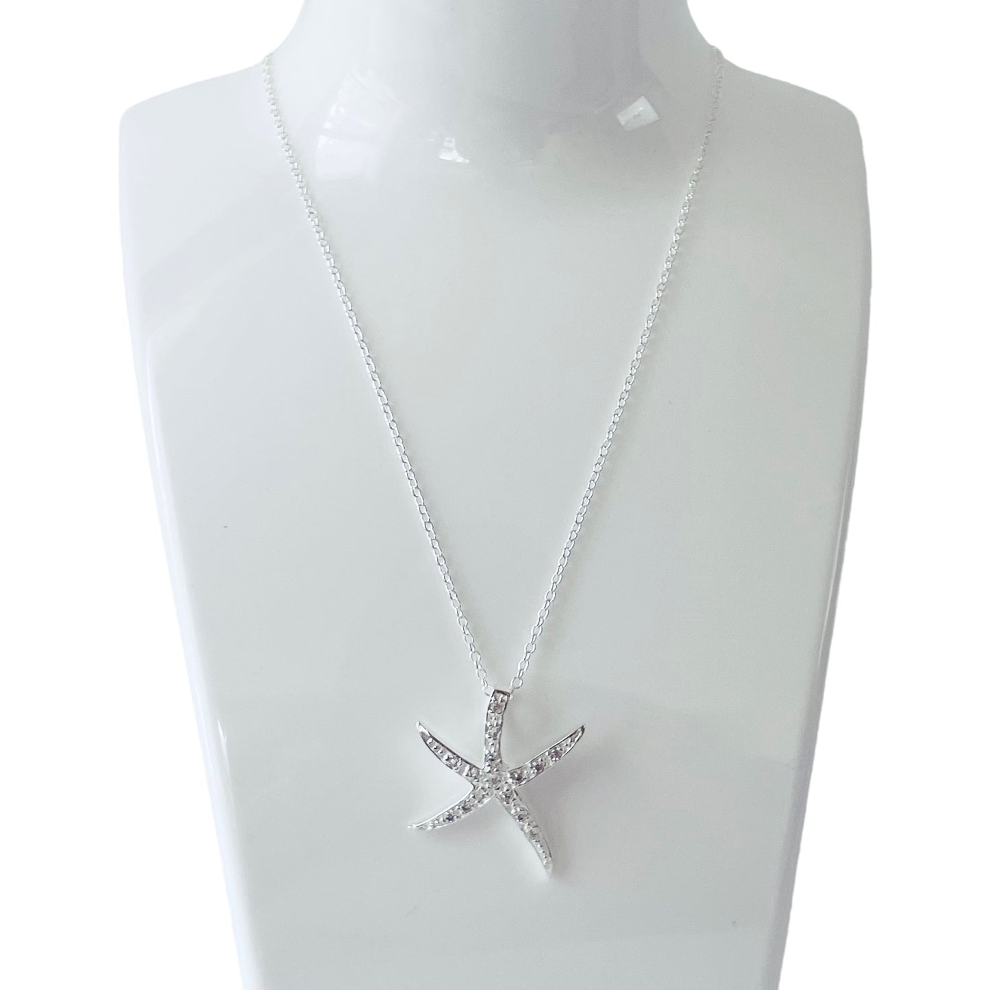 Starfish Pendant Silver Necklace
