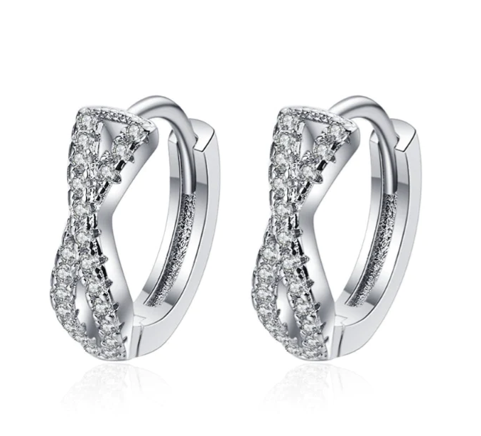 Small Round Silver Hoop Earring