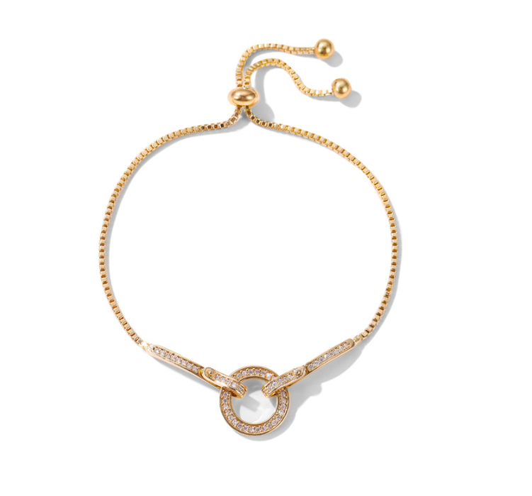 Pulsera de cadena de serpiente redonda