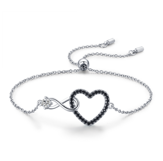 Heart Silver Charm Bracelet