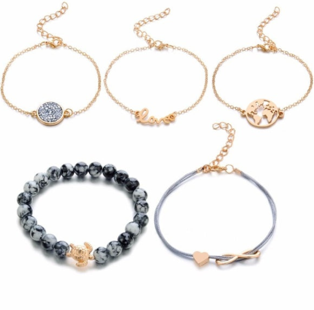 Bohemian Turtle Charm Bracelets Sets