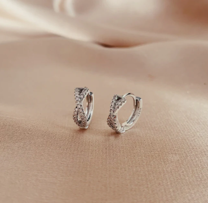 Small Round Silver Hoop Earring
