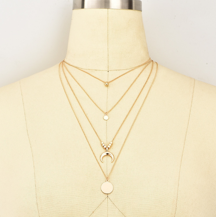 Vintage Multilayer Gold Necklace