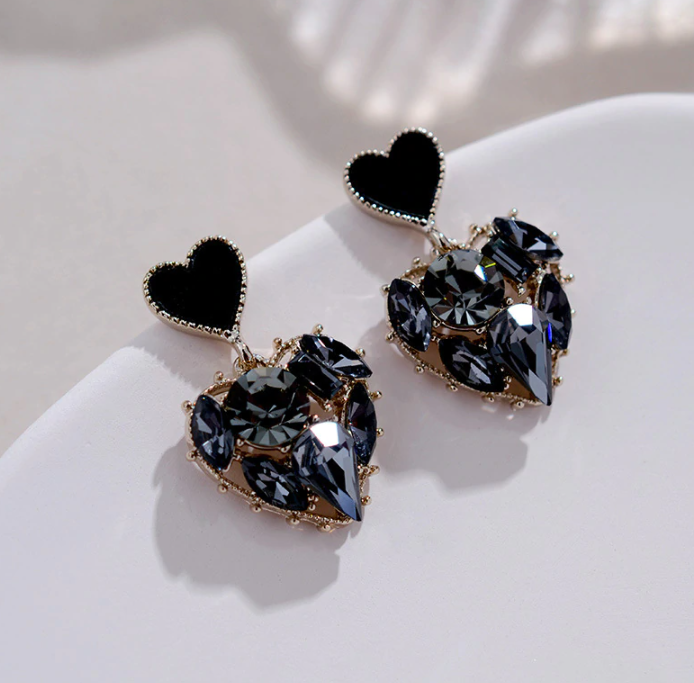 Crystal Love Heart Earrings